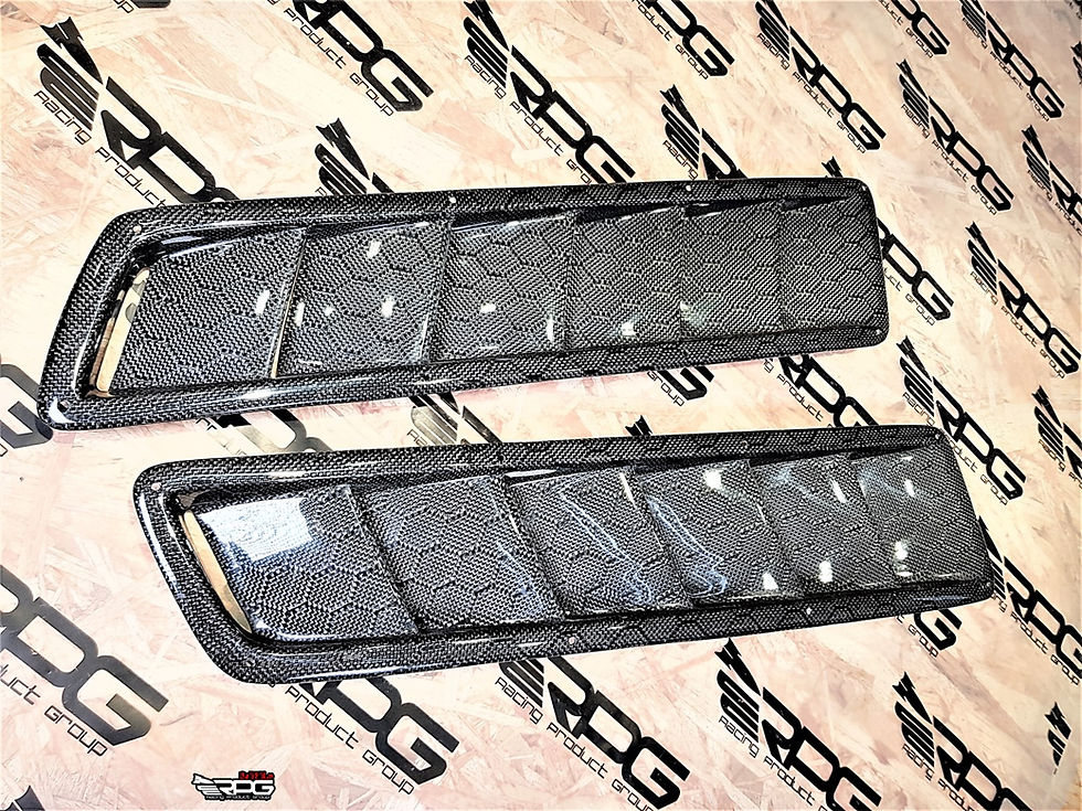 Thumbnail: Road Rage RR-43 Vacuum Honeycomb Carbon Hood Vent Heat Extractor Set