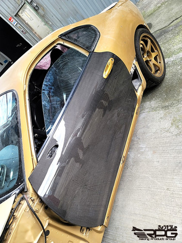 Supra A80 8.8 lbs Vacuum Form Carbon Fiber Doors (Installed
