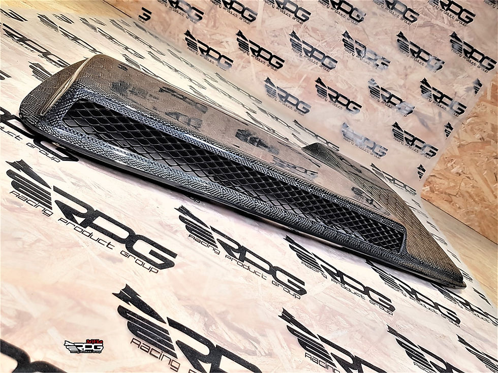 Thumbnail: AR 2-Stage Mesh Grill Installed Vacuum Honeycomb Carbon Hood Scoop