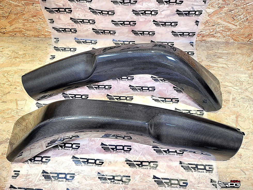 Thumbnail: JDM STi Version 1 Style 2Pcs Vacuum Carbon Front Lip