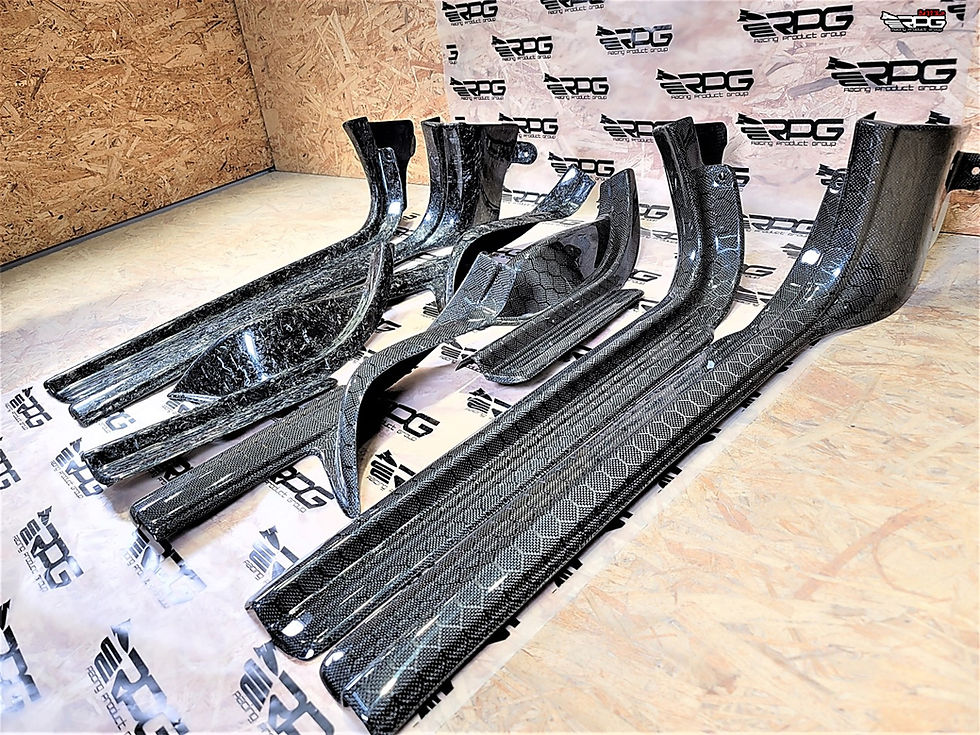 Thumbnail: GD GG - 4pcs Vacuum Carbon Door Sill Cover Set (Honeycomb v.s Forge Weave)