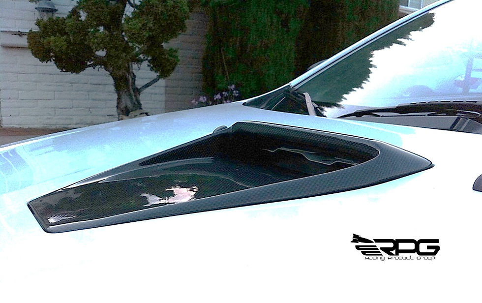 Thumbnail: RoadRage RR Series Vacuum Carbon Fiber Bonnet Hood Scoop