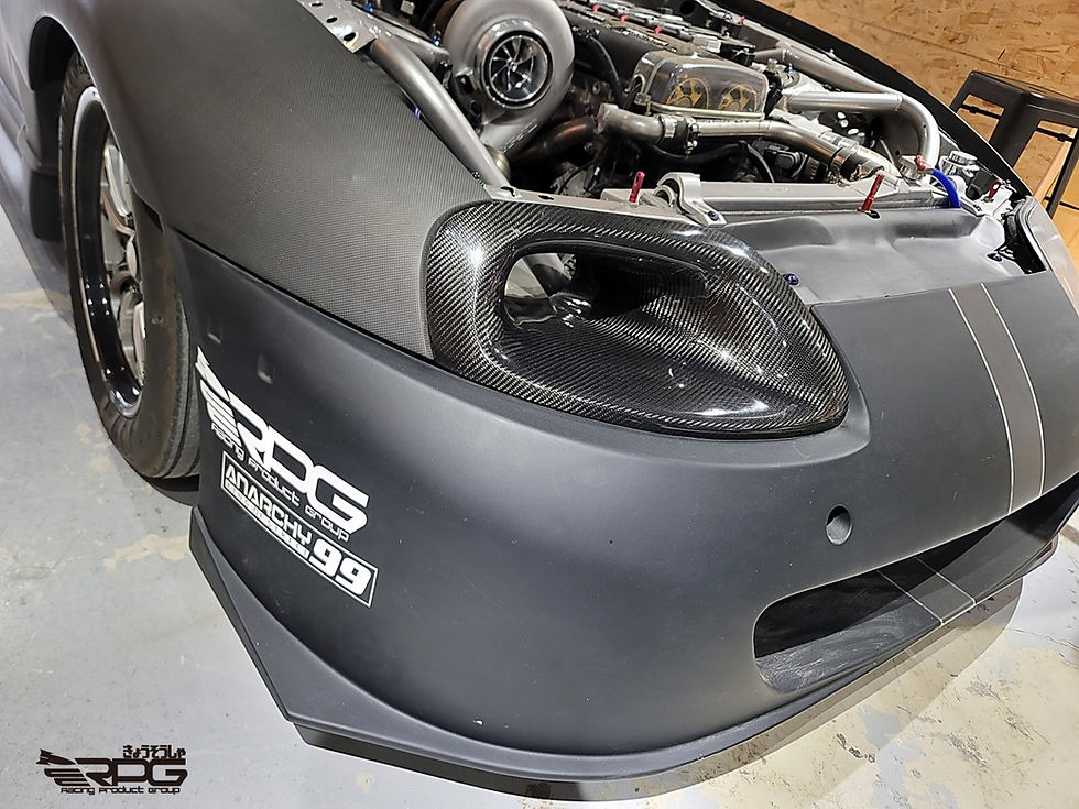 Thumbnail: [NEW] Supra A80 - SS80 Vacuum Carbon Headlight Air Intake Ducting with Piping