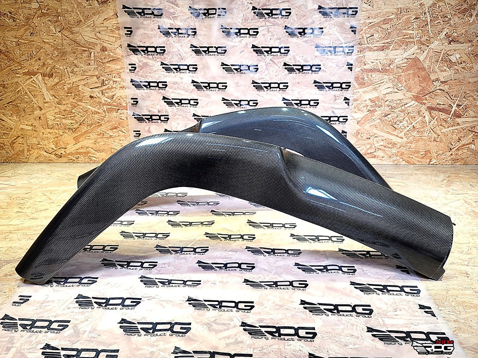 Thumbnail: JDM STi Version 1 Style 2Pcs Vacuum Carbon Front Lip