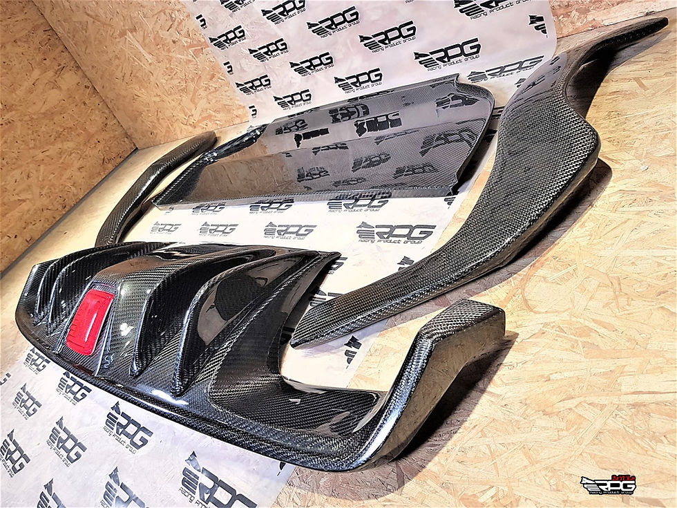 Thumbnail: GR Chassis- Vacuum Carbon Road Rage RR Rear 4 Pieces Under Diffuser Kit