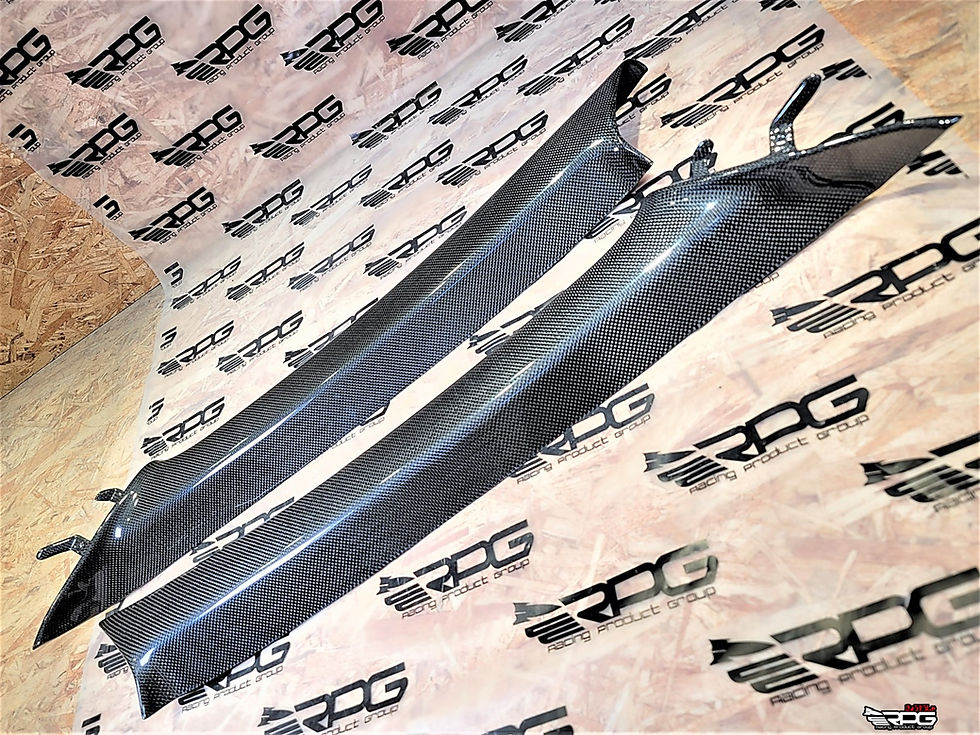 Thumbnail: EVO VII VIII IX - 2pcs Vacuum Carbon A Pillar Trim Set (Replacement)