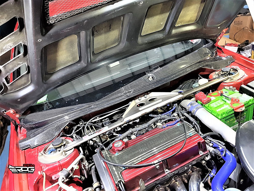 Evo VII VIII IX Vacuum Carbon Wiper COWL