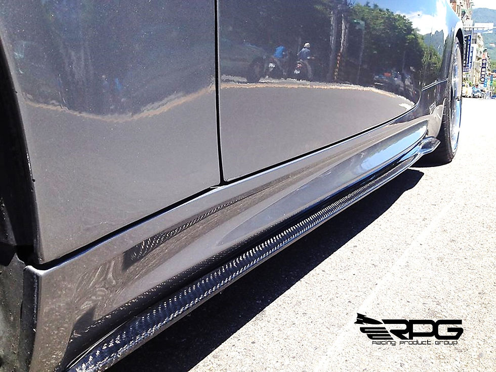 E92 M3 GTS GT3 Vacuum Form Carbon Fiber Side Skirts Extension Add on kit