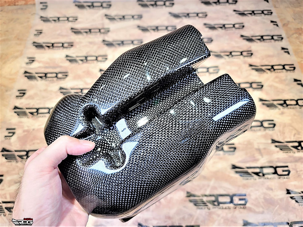 Thumbnail: EVO CT9A 7 8 9- Vacuum Carbon 2 Pieces Steering Column Cover (Replacement)