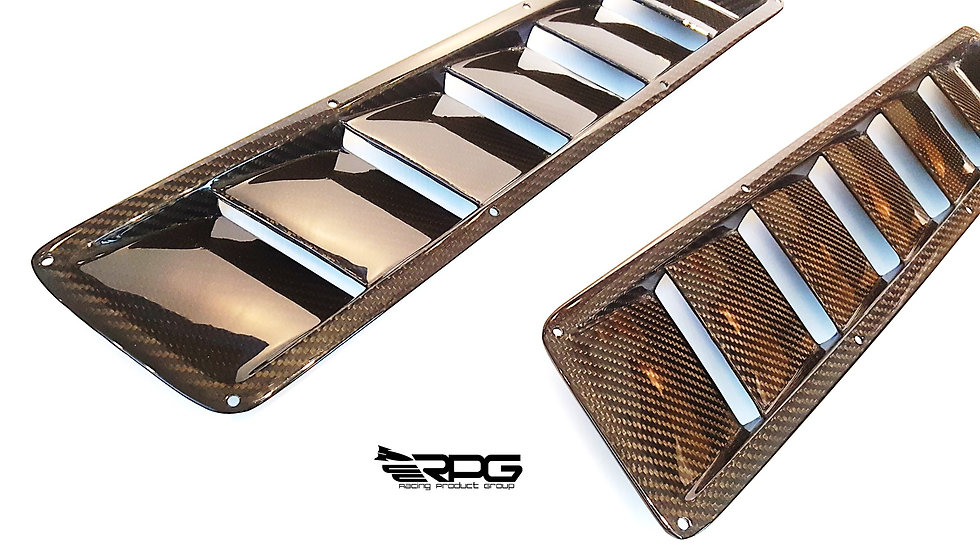 Road Rage RR Series Carbon Fiber Hood Vent Heat Extractor Set