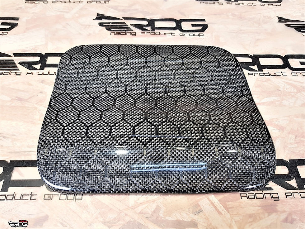 Thumbnail: GD Sedan Chassis - Vacuum Honeycomb Weave Carbon Fuel Door Cover