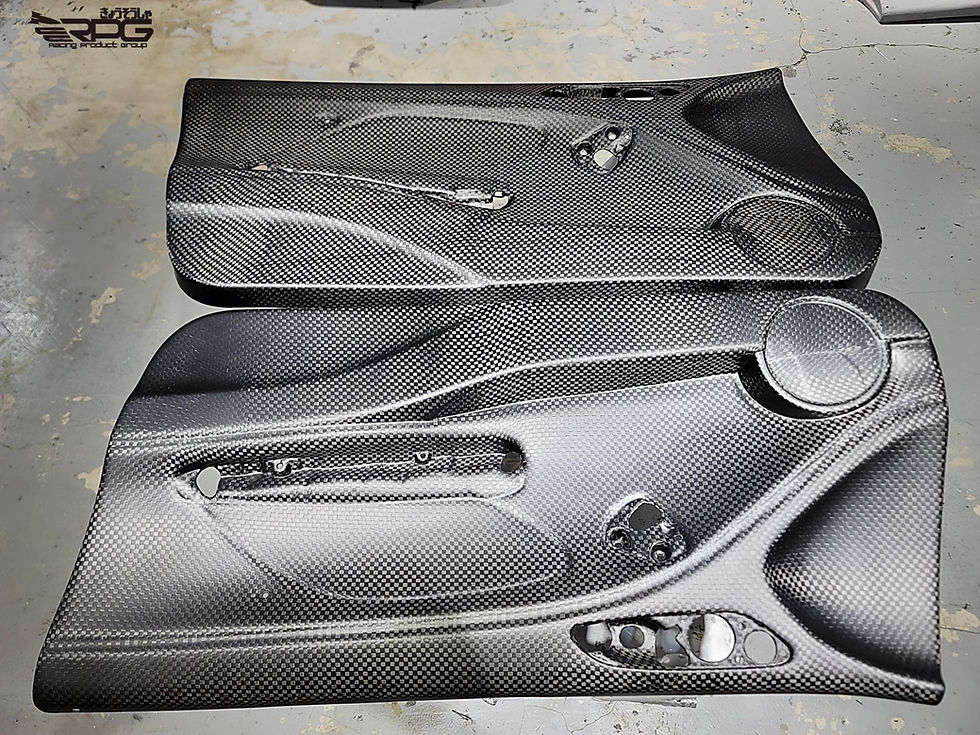 Thumbnail: [NEW] BMW E46 M3 Factory Spec Vacuum 12K Plain Carbon Door Card Set