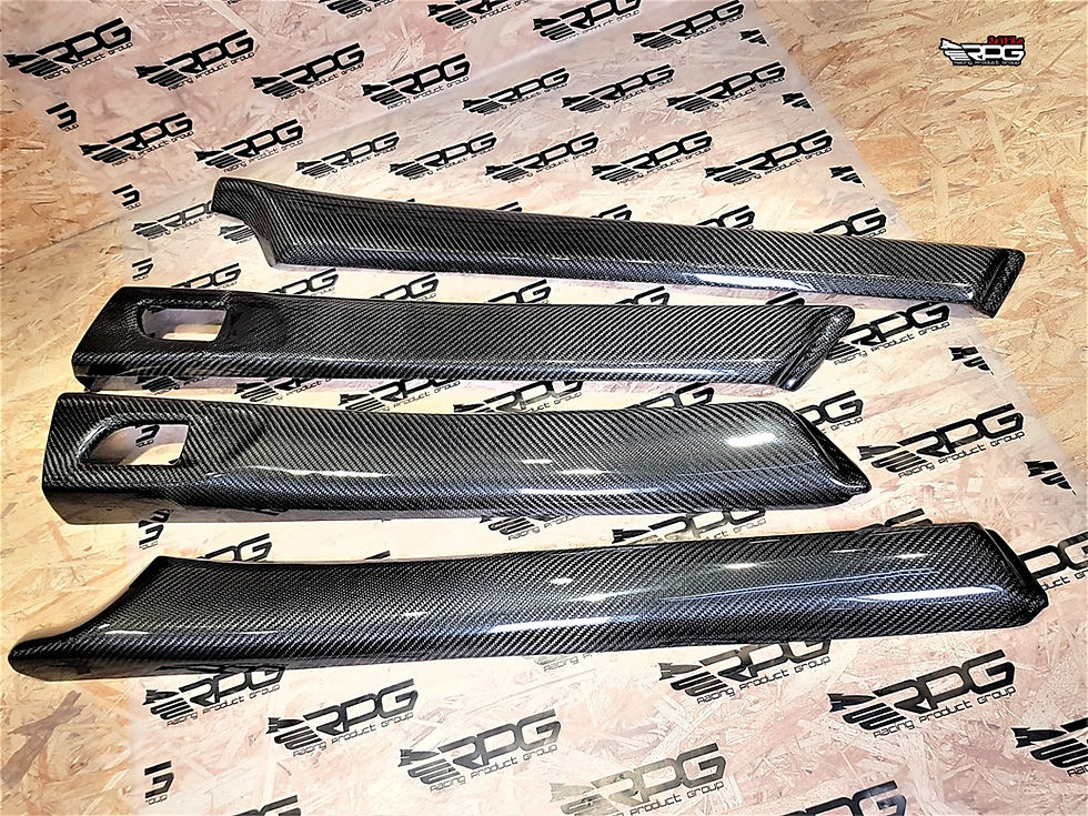 Thumbnail: VA / VM - 4 Pcs Vacuum Form Carbon Door Card Upper Cover Set(Twill Weave Sample)