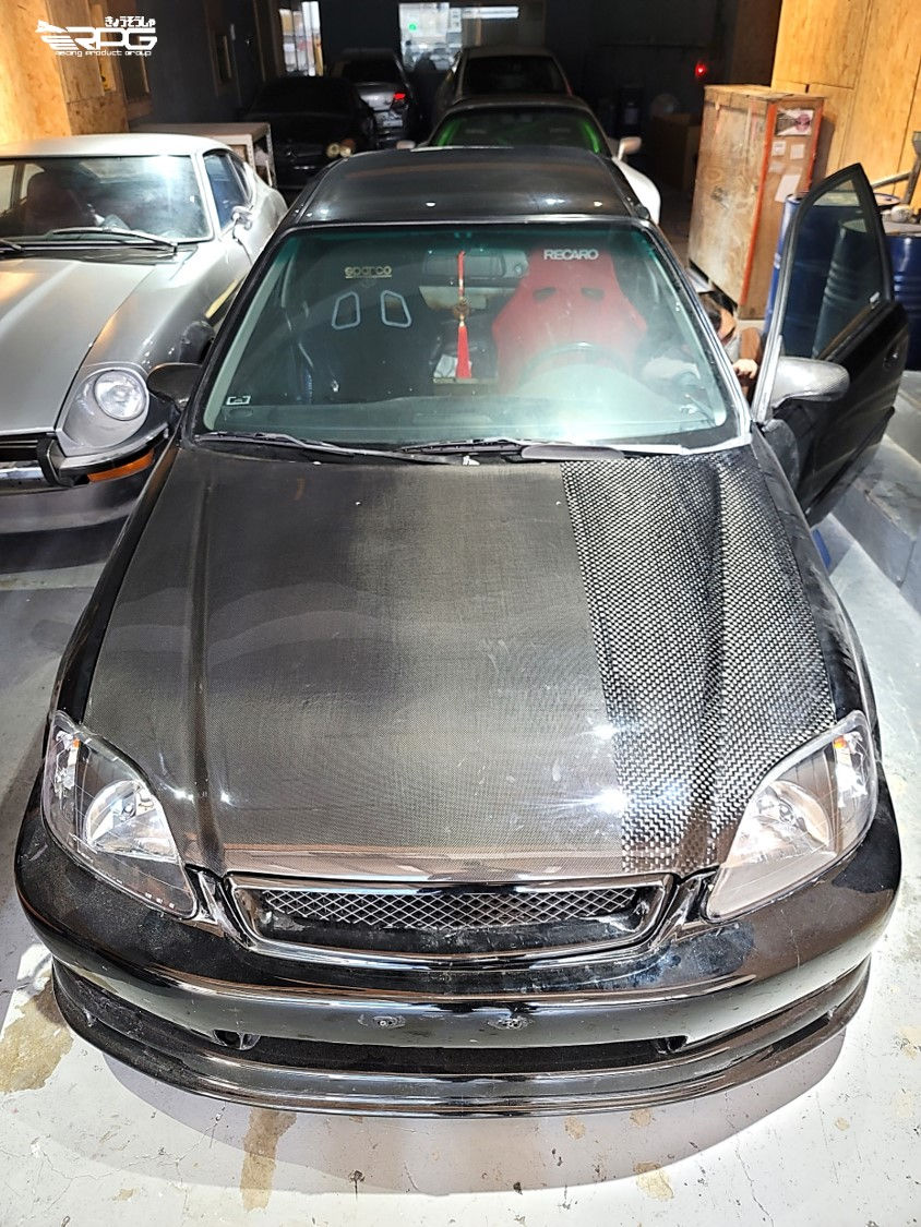 Thumbnail: Civic EK - Factory Spec Vacuum Form Fully Carbon Fiber Hood Bonnet