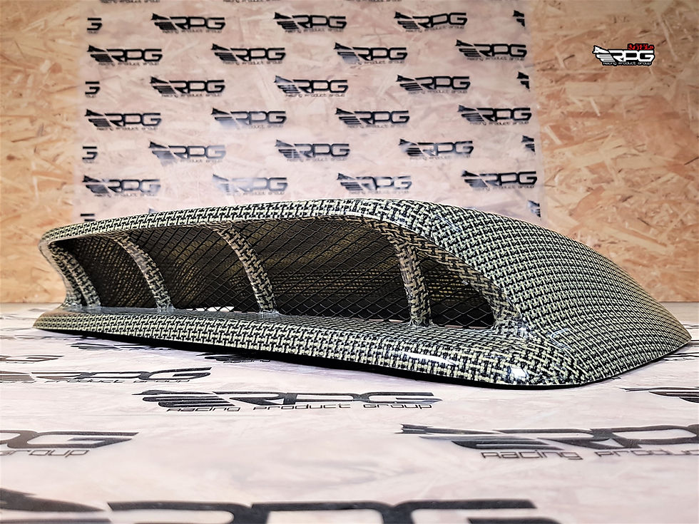 Thumbnail: RPG Vacuum Kevlar Carbon Large 4" Dividend Hood Scoop Upgrade