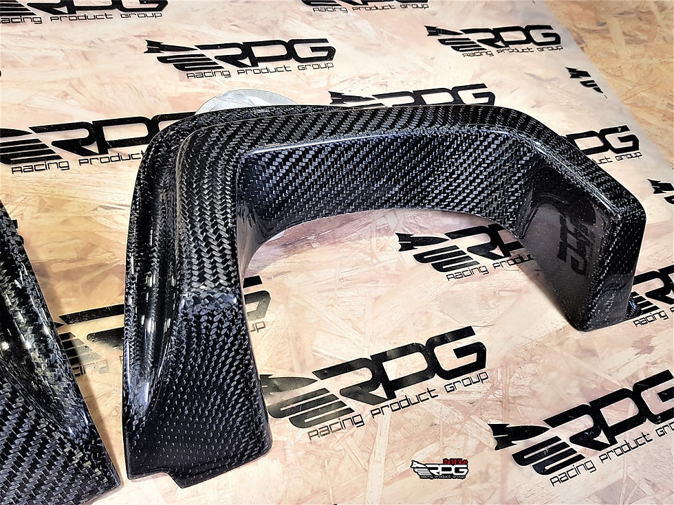Thumbnail: VA - SS 2.0 Vacuum Carbon Fiber Rear Bumper Heat Shield for Single Exhaust