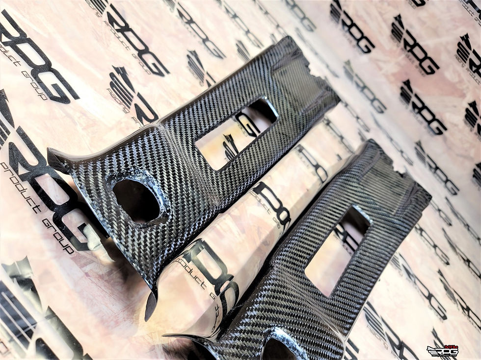 Thumbnail: GR GV Chassis 2pcs Vacuum Carbon B Pillar Upper Trim Set (Replacement)