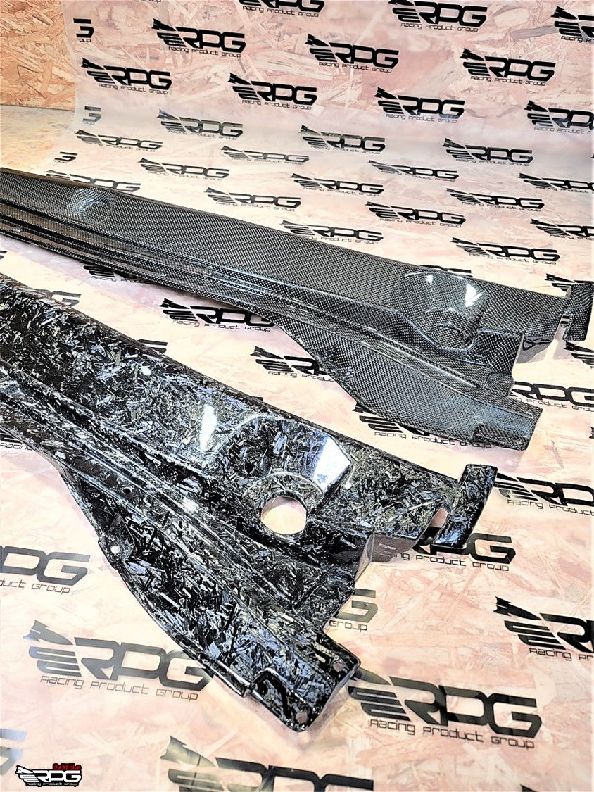 Thumbnail: Evo VII VIII IX - Vacuum Carbon  Wiper COWL (Plain v.s Forge Weave Comparison)
