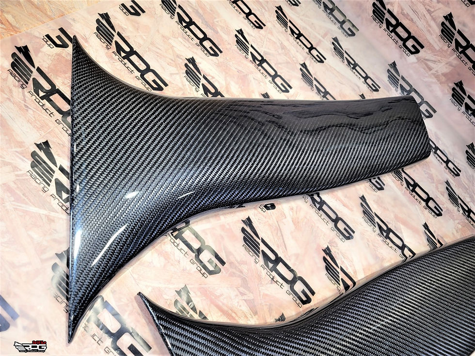Thumbnail: GR GV Chassis 2pcs Vacuum Carbon B Pillar Lower Trim Set (Replacement)