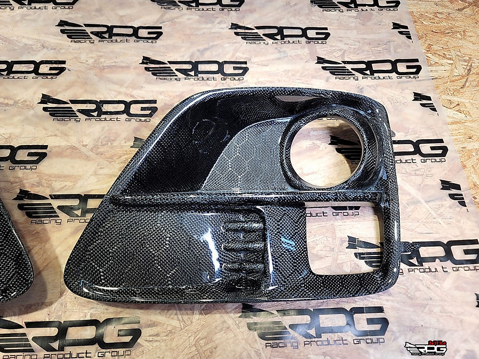 Thumbnail: [NEW] 15-17 VA - Vacuum Carbon Front Bumper Foglight Bezel Cover Set