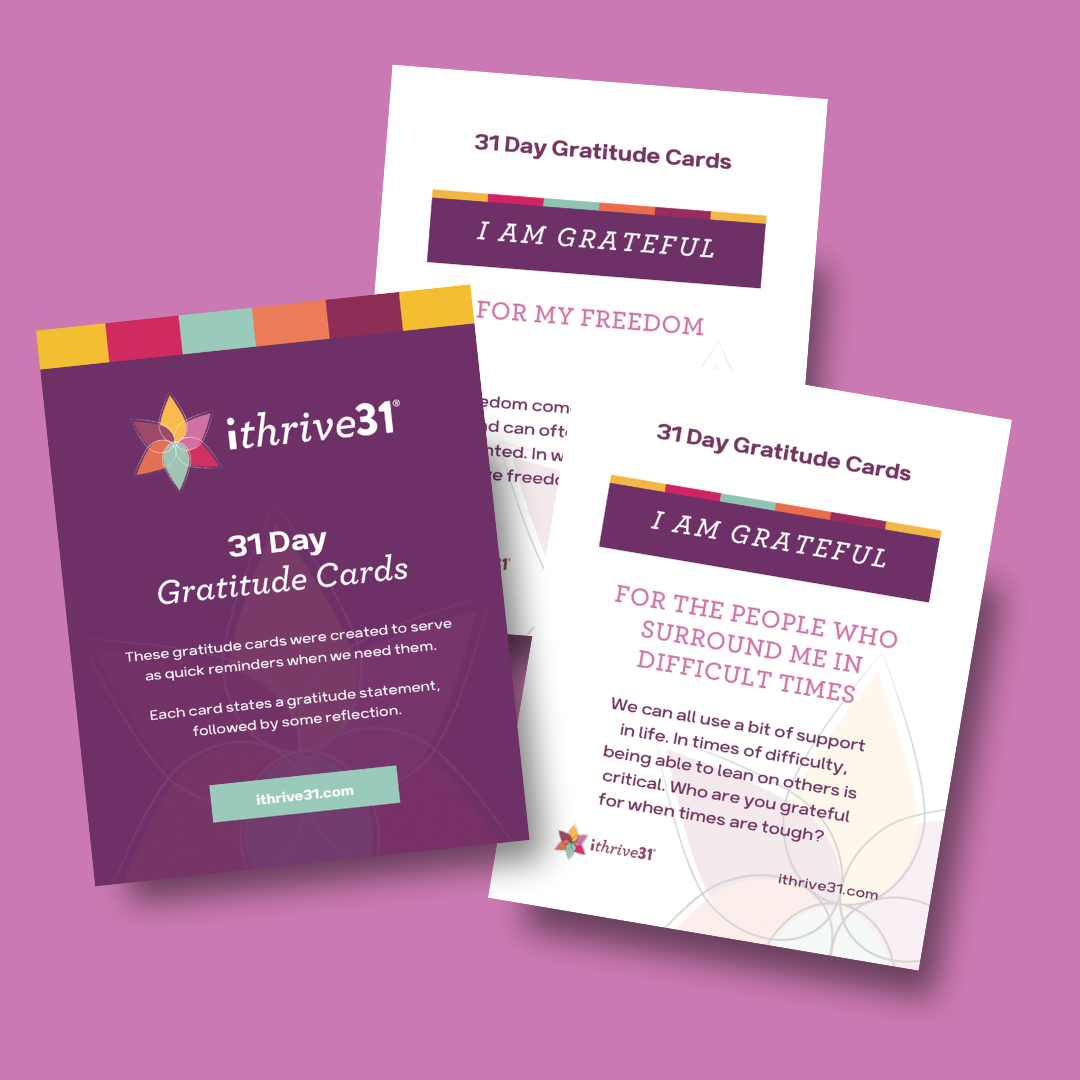 31 Day Gratitude Cards
