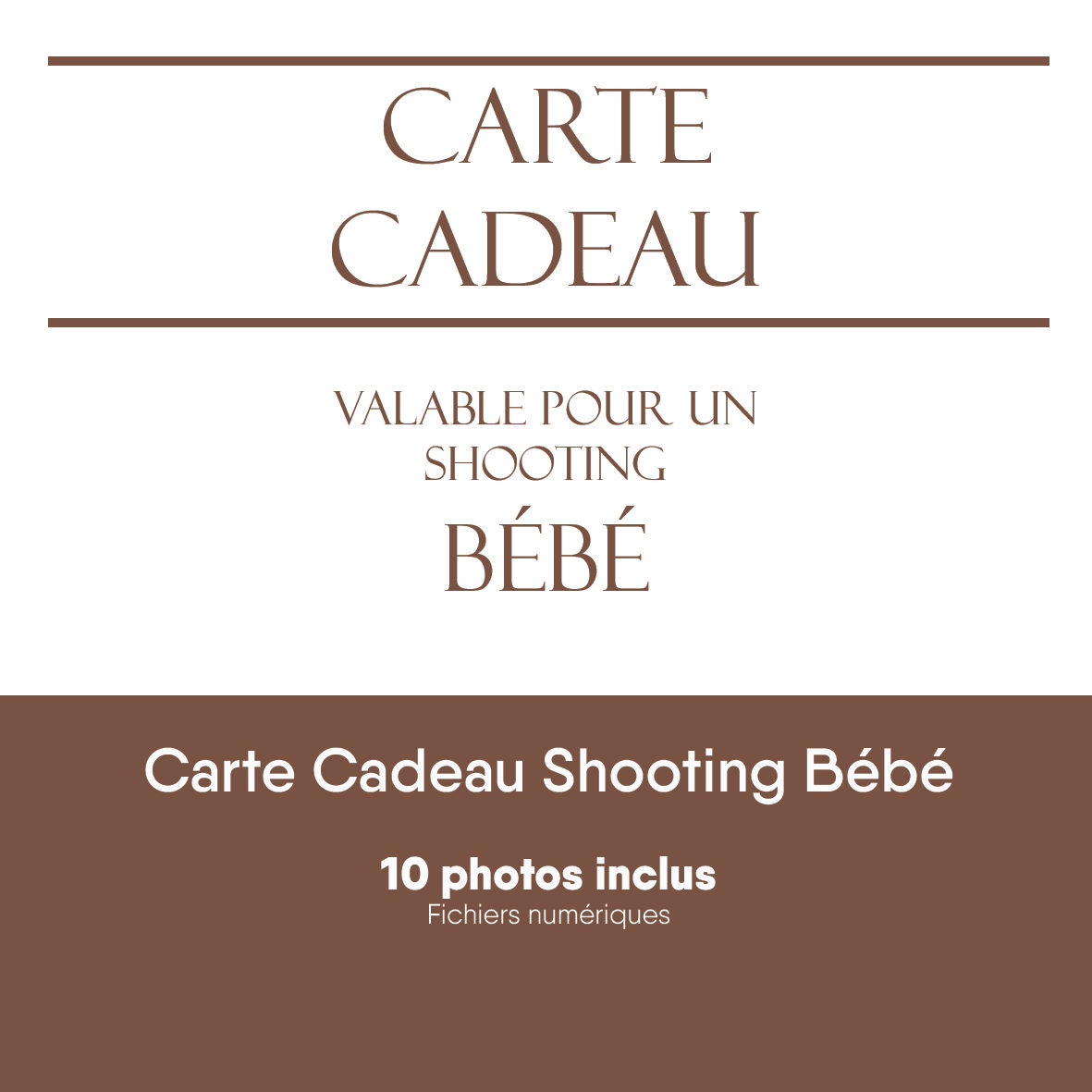 Carte Cadeau bébé - 10 photos