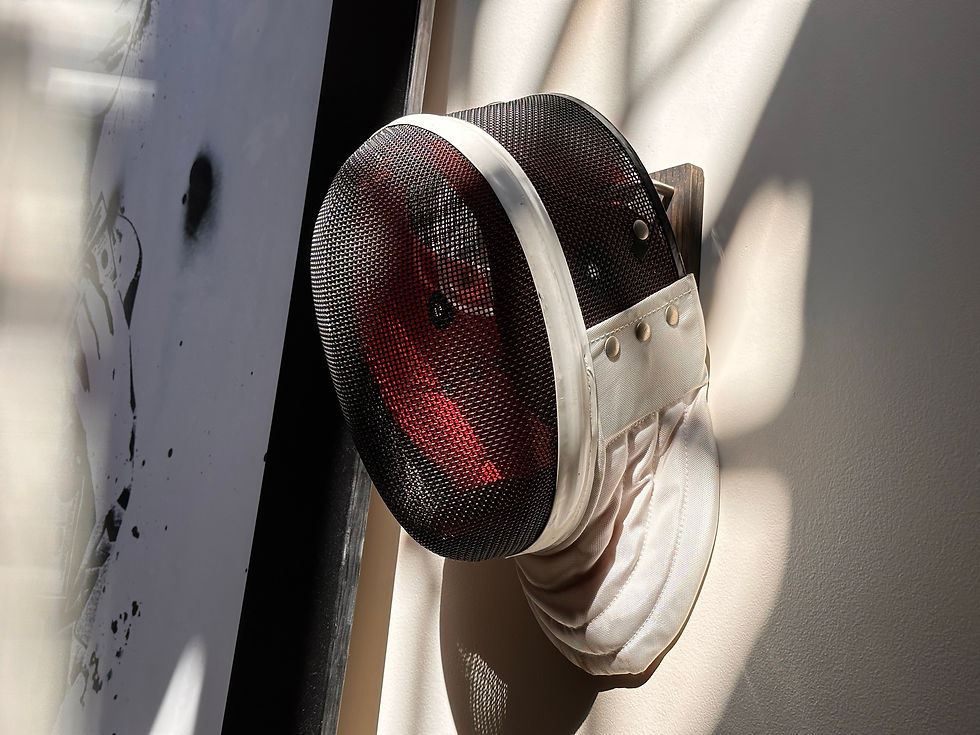 Thumbnail: SOLD OUT - FEBRUARY 2024 OFFERING - Vintage Fencing Mask Sconce (Pair)
