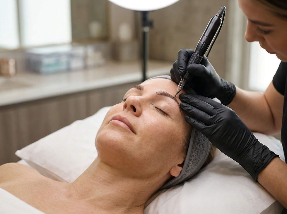 Natürliche Augenbrauen, Augen und Lippen durch hochwertiges Permanent Make-Up