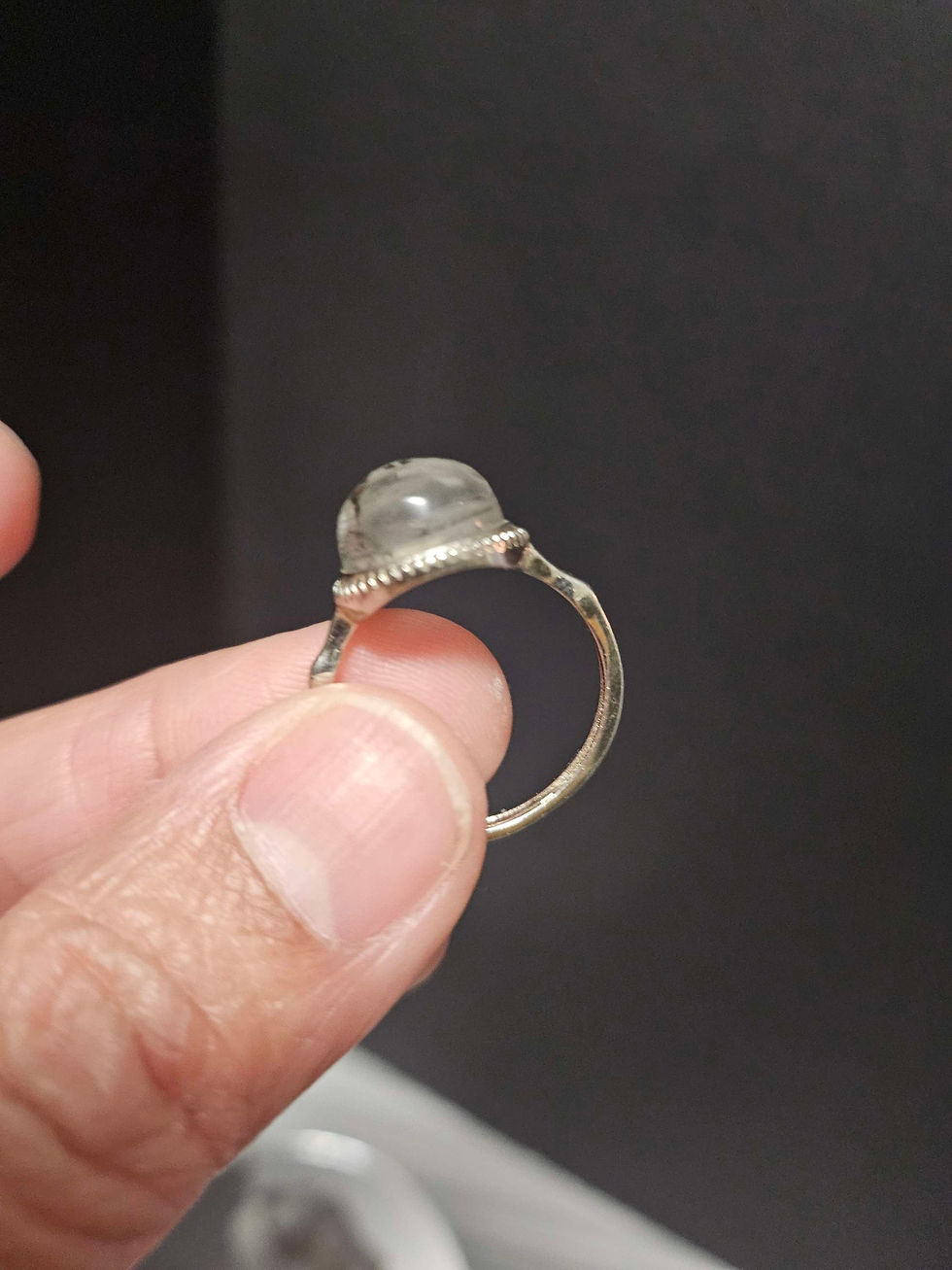 Thumbnail: Dendrite Opal 925 silver ring sold per piece