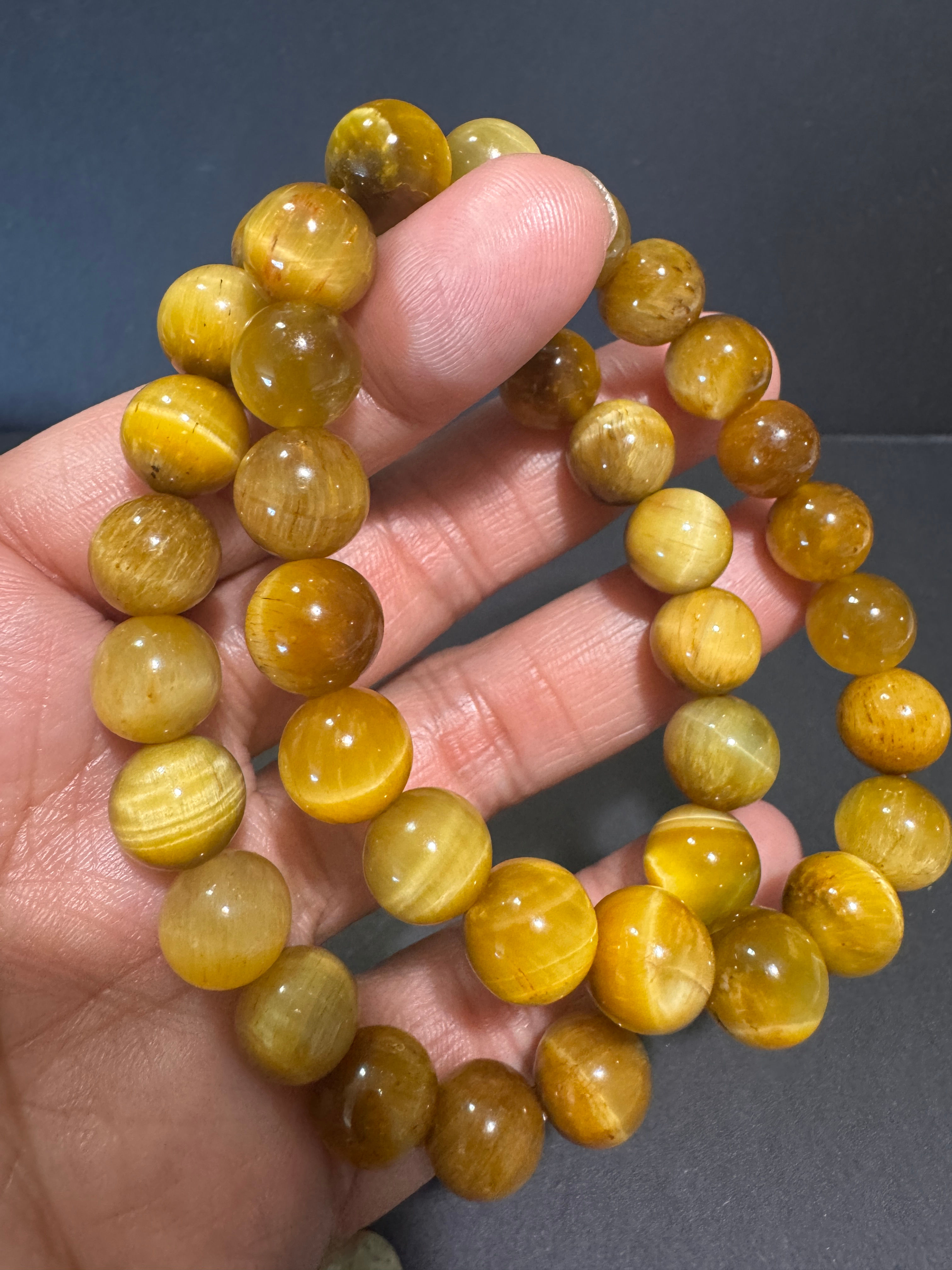 Yellow Tiger Eye 10MM bead bracelet 