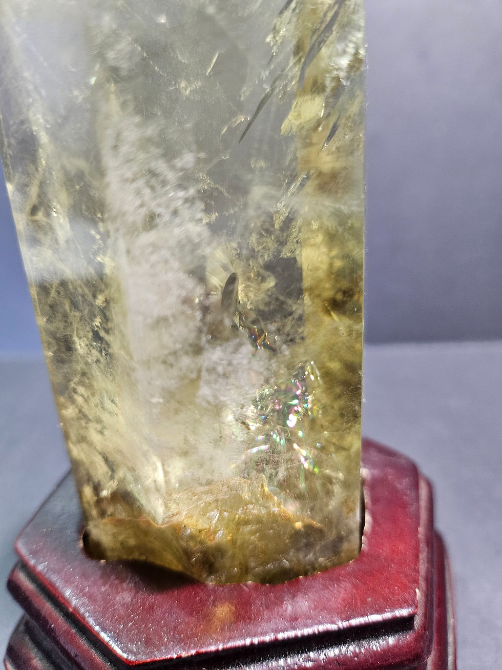 Thumbnail: Citrine Tower 6" tall 336 grams including woodholder 