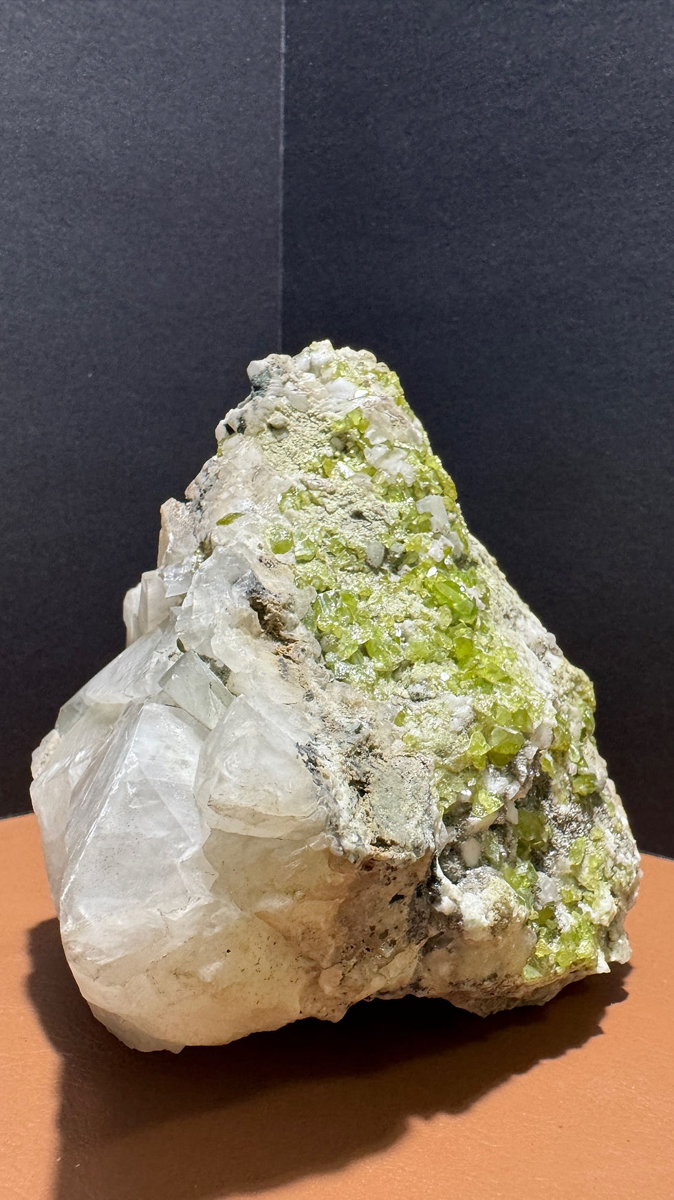 Thumbnail: Titanite or Sphene in Calcite matrix 820 grams 
