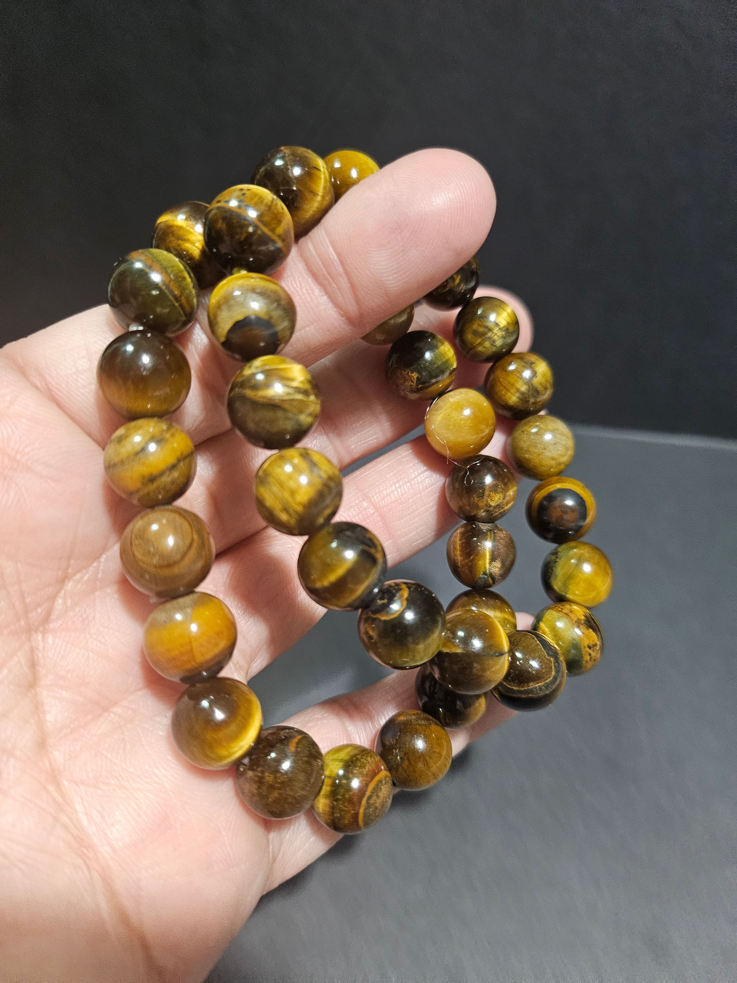 Tiger Eye 10MM bead bracelet sold per piece 