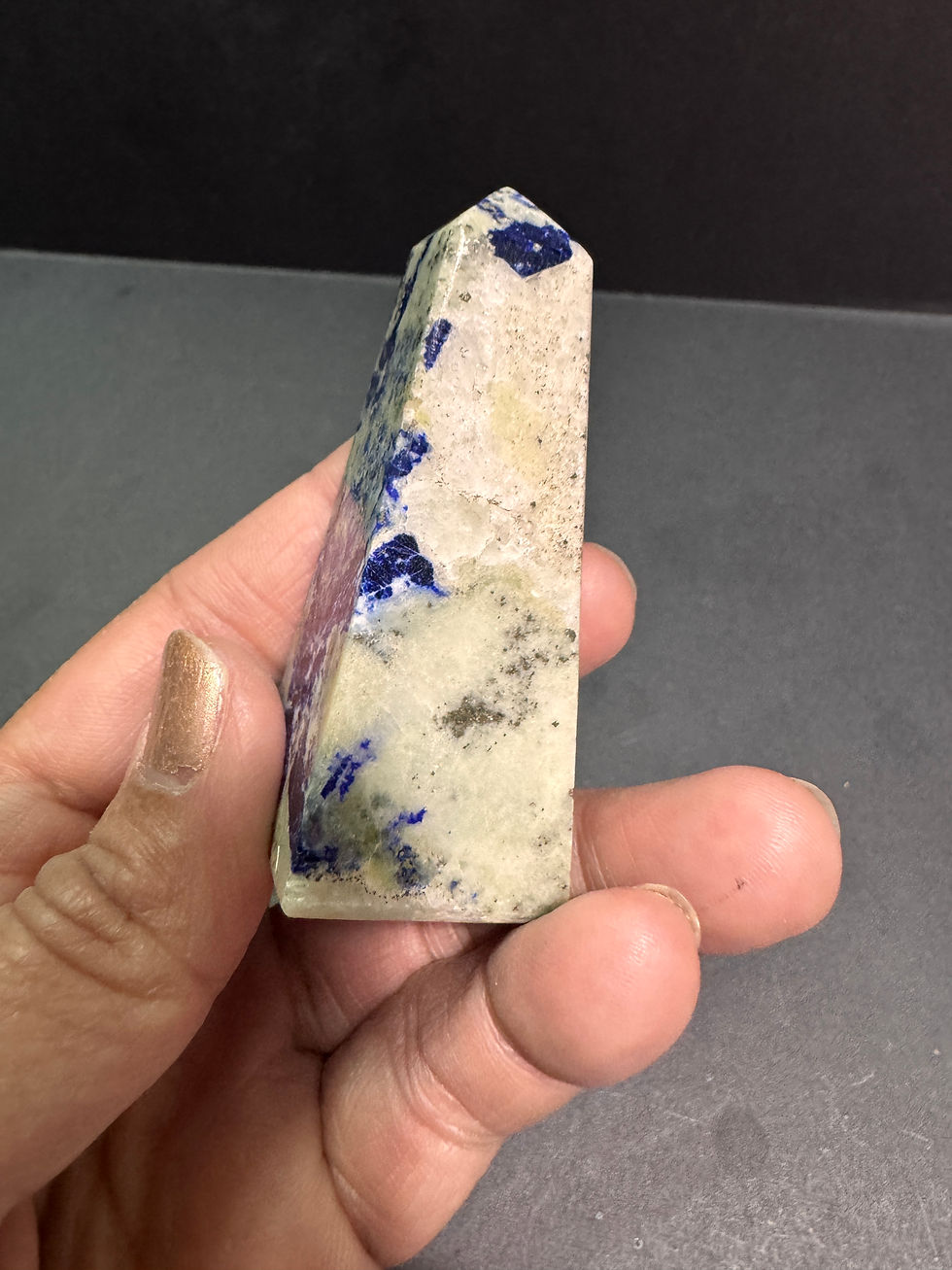 Thumbnail: Lapis Lazuli tower from Afghanistan 7cm tall 