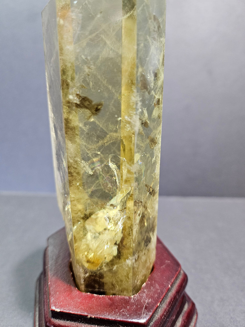 Thumbnail: Citrine Tower 6" tall 336 grams including woodholder 