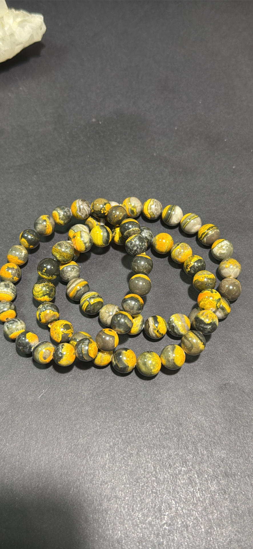 Thumbnail: Bumblebee Jasper bead bracelet 9.5MM bead size sold per piece 