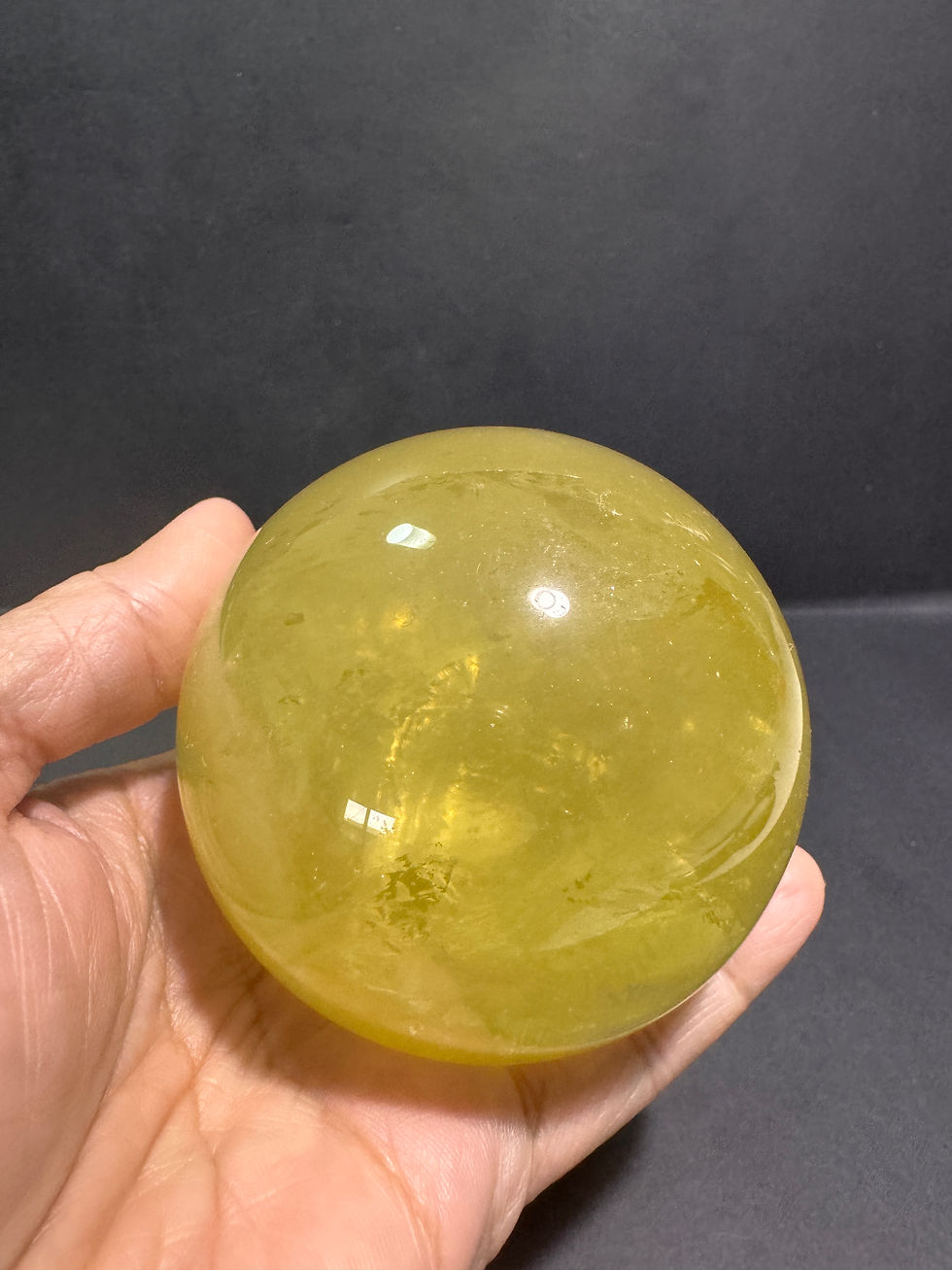 Thumbnail: Citrine Sphère with holder 457grams 73MM diameter 