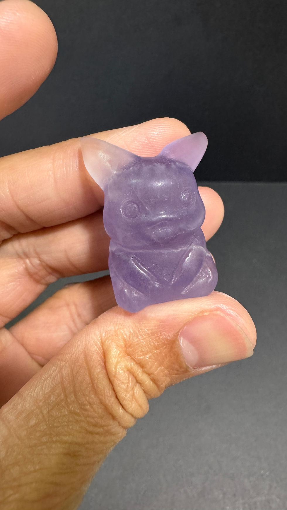 Thumbnail: Purple Fluorite Small Pikachu carving 