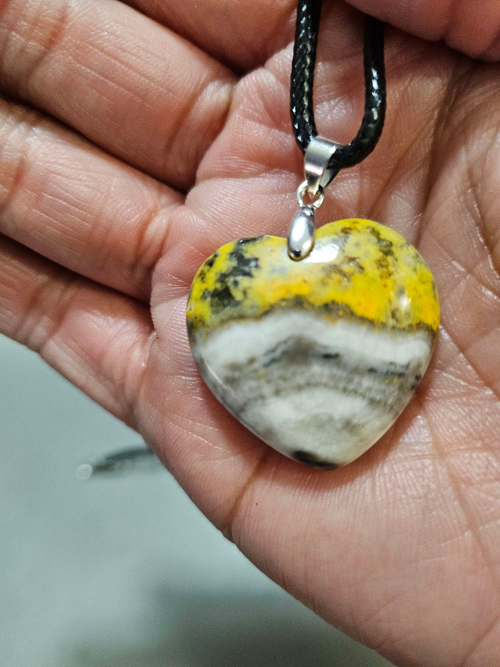 Thumbnail: Bumblebee heart shape pendant sold per piece 
