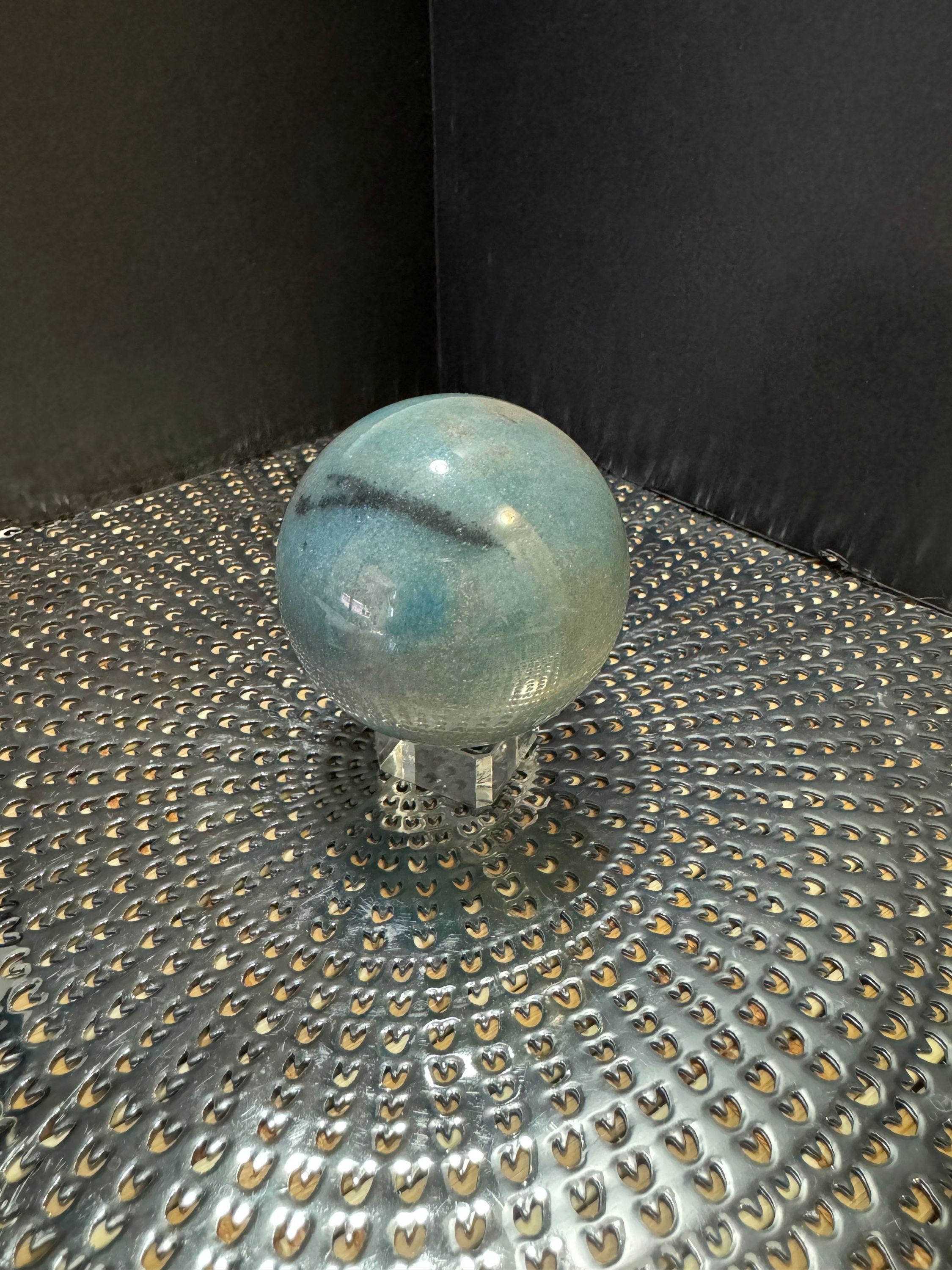 Trolleite Sphere with glass sphere holder 280 grams 2.5” diameter 