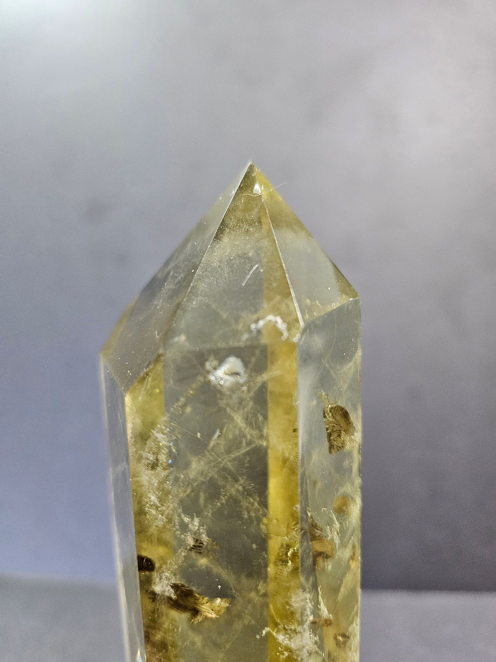 Thumbnail: Citrine Tower 6" tall 336 grams including woodholder 