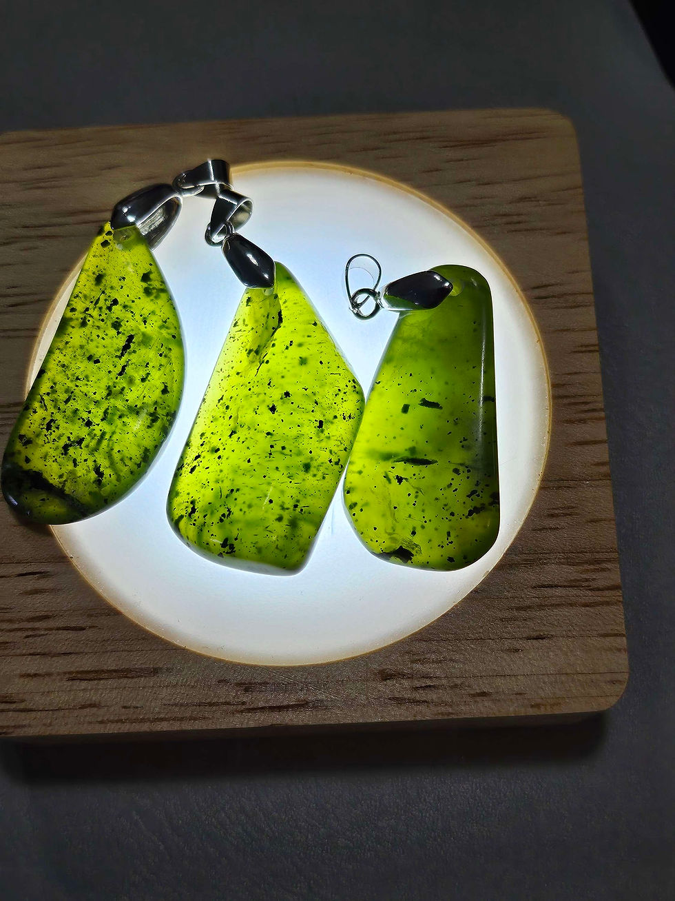 Thumbnail: Nephrite Jade pendant free form sold per piece