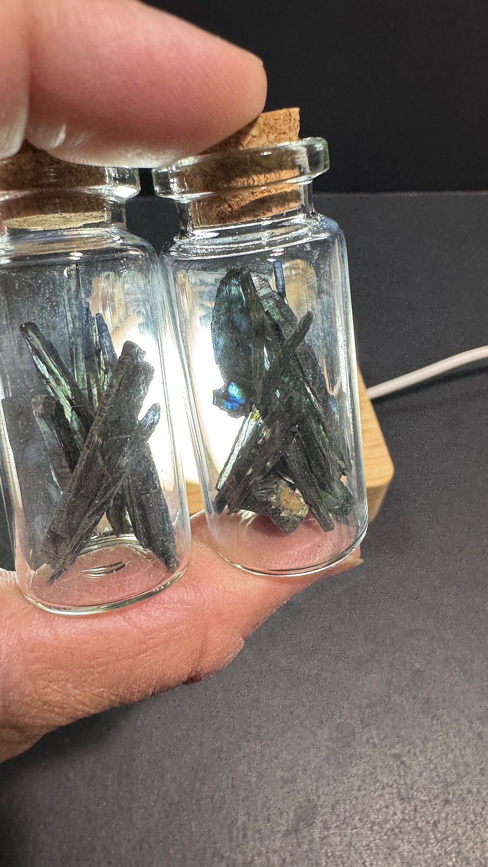 Thumbnail: Vivianite in a jar sold per bottle (10ml size) 