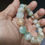 Thumbnail: Green Flower agate bracelet 11MM