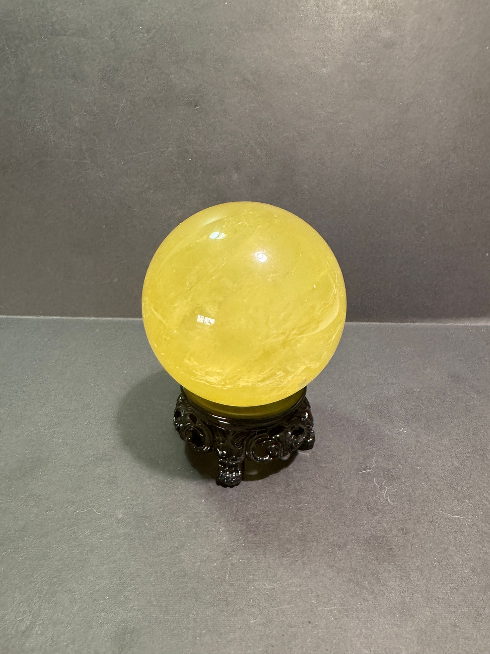 Thumbnail: Citrine Sphère with holder 457grams 73MM diameter 