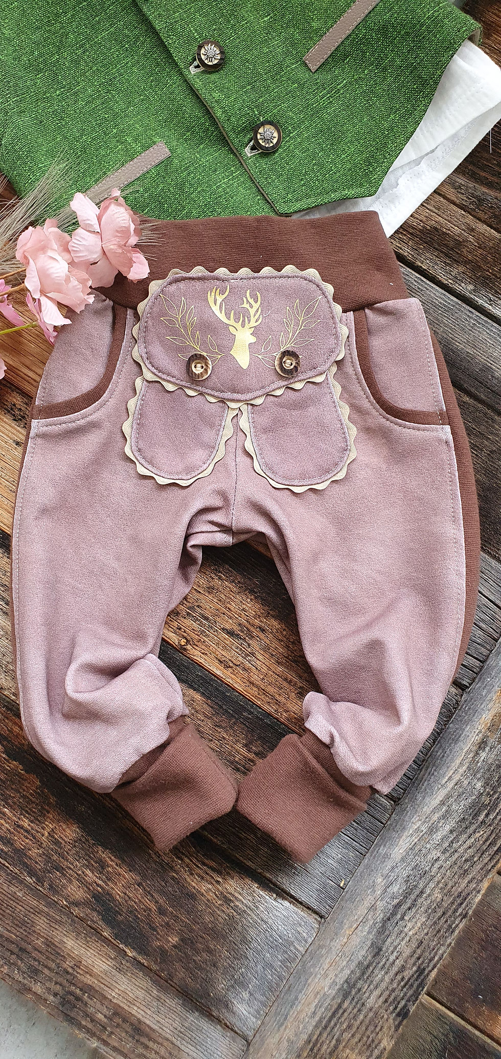 Sweathose in Lederhosenoptik