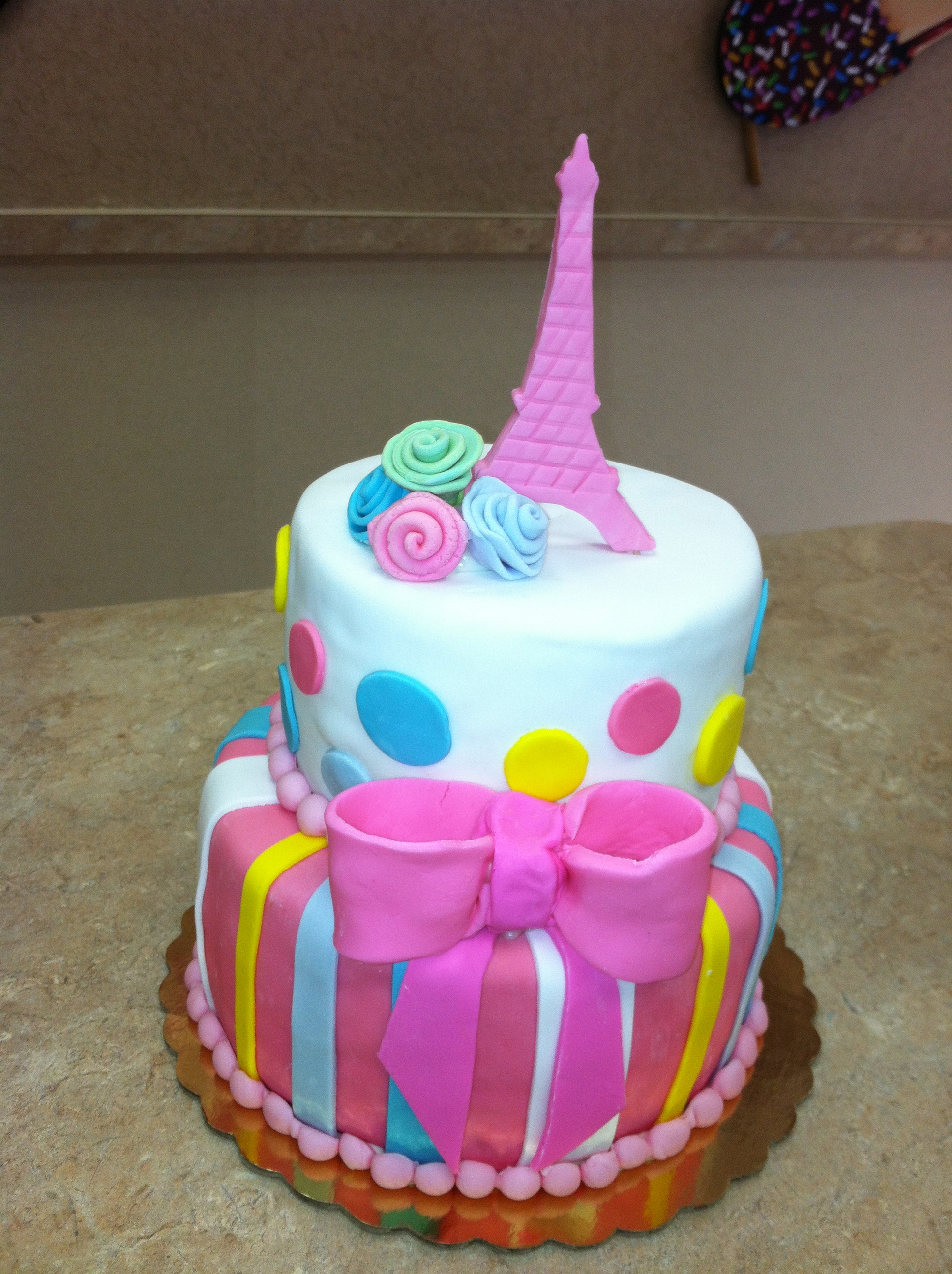 Paris Theme Cake