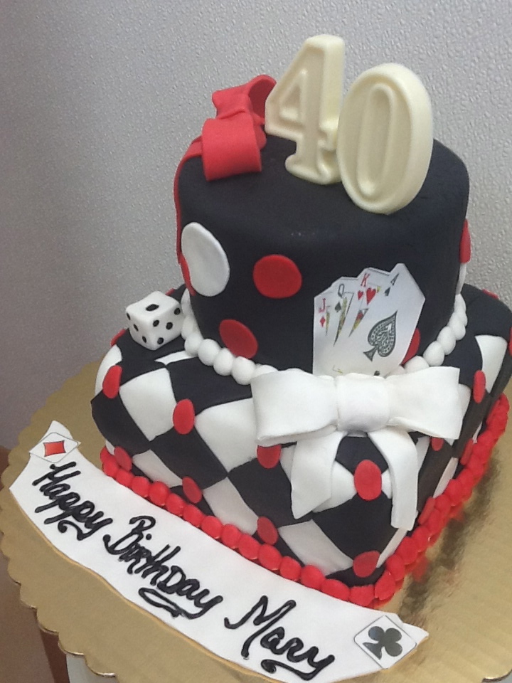 Poker Theme Fondant Cake