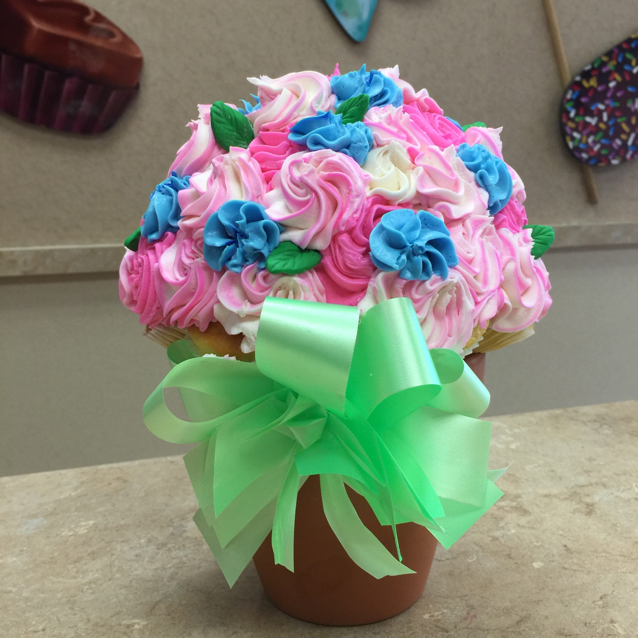 Pink & Blue Cupcake Bouquet