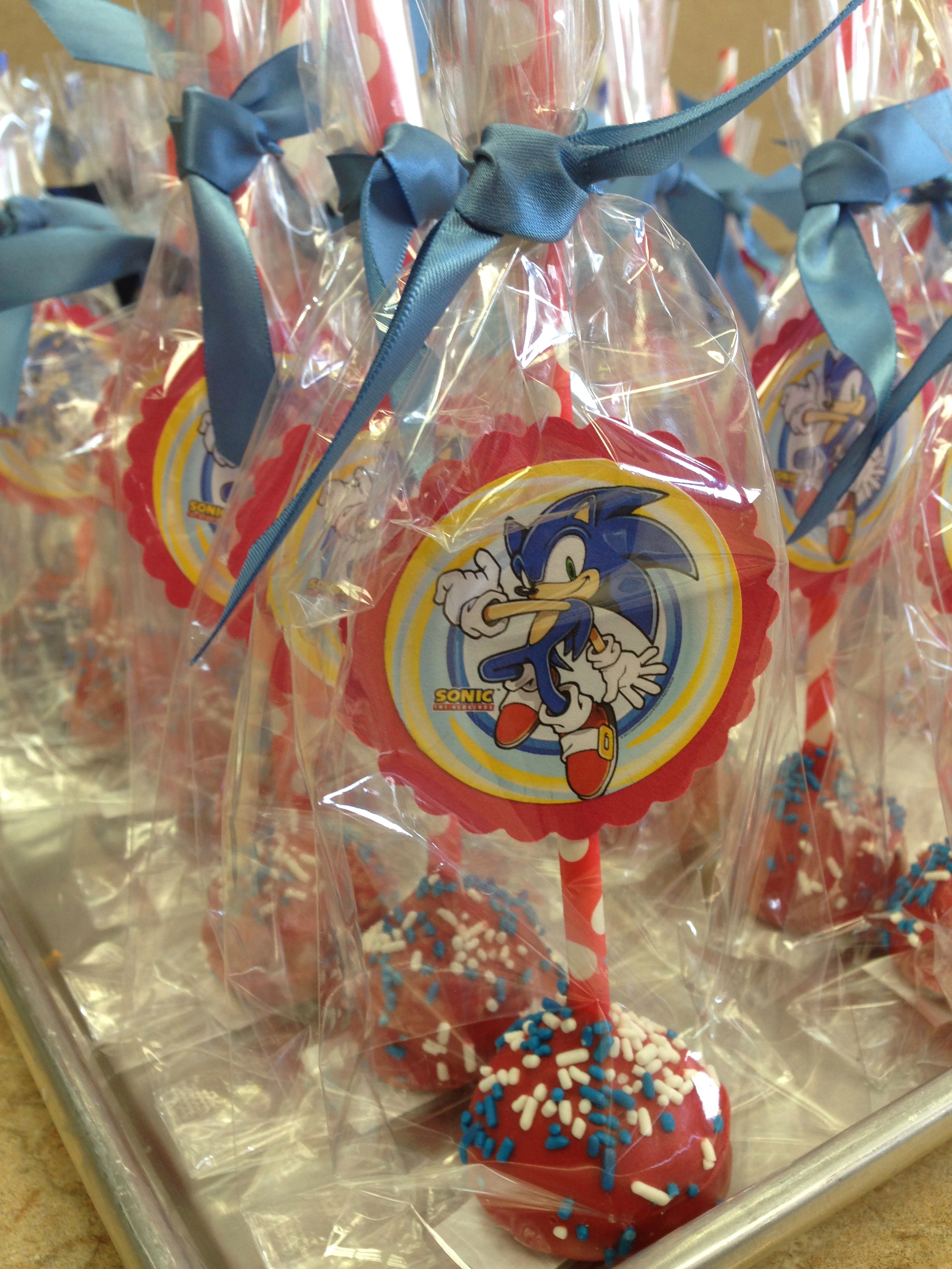 Sonic The Hedgehog cake Pops